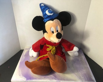 Rare Large Vintage Walt Disney Official Mickey Mouse Plush Stuffed Animal Fantasia Mickey - Vintage Mickey Mouse Nostalgia
