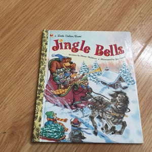 Little Golden Books Jingle Bells - Disney Christmas Book Jingle Bells Vintage Little Golden Books!  Christmas Nostalgia
