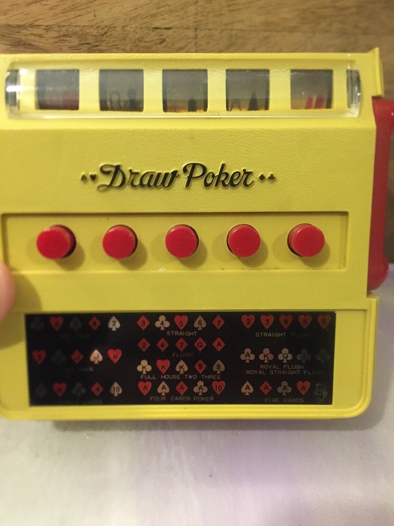 Vintage 1971 DRAW POKER Battery Operated Gambling Toy Game