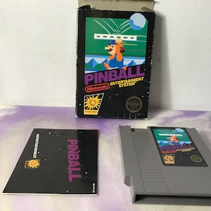 Vintage PINBALL - NES Nintendo 100% authentiek spelkar met doos en instructies - Zeldzame leuke vintage game Nintendo 80s