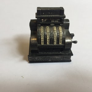 Vintage Die Cast Steel National Cash Register Pencil Sharpener! Rare Vintage Steel Die Cast Metal Pencil Sharpener!