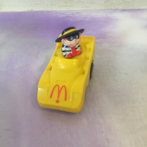 Vintage 80&#39;s McDonald&#39;s Hamburgler Pull Back Action Toy Car Rare Fun Collectible Toy, Nostalgia Lot 3