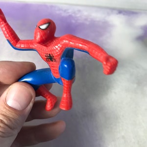 Vintage 90's Spiderman Action Figure Cake Topper Rare Vintage Toy! Marvel Comics figure! image 2