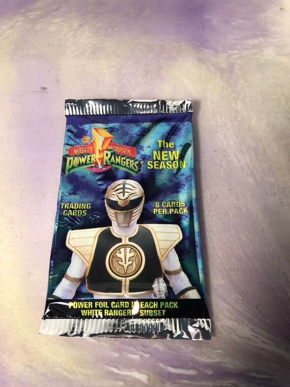 rare power rangers cards Vintage 1995 Mighty Morphin Power Rangers Trading Cards Pack