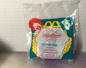 Vintage 1997 Beetleborgs Metallix Stinger Drill - Toy Beetle Toy Saban BRAND NEW - Mcdonalds Toy