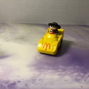 Vintage 80&#39;s McDonald&#39;s Hamburgler Pull Back Action Toy Car Rare Fun Collectible Toy, Nostalgia