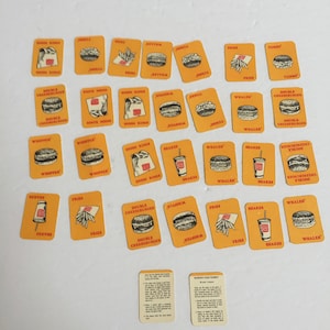Jeu de rami Burger King vintage - Mini-cartes - COMPLET - Vintage Burger King Nostalgia Rare Fun Game