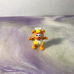Vintage 1986 Muppet Babies Fozzie the Bear PVC Figure Cake Topper 2 1/2 inches Rare Vintage Figure