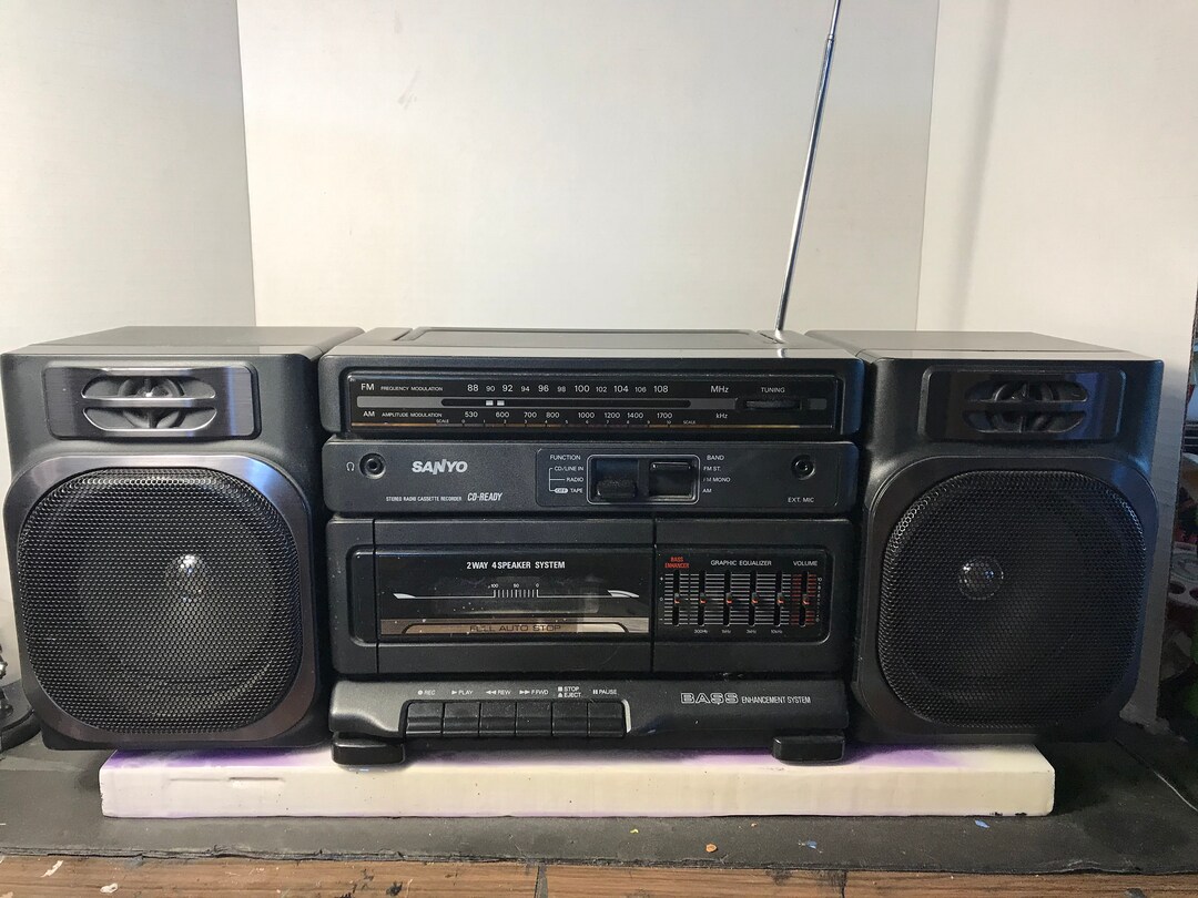 Vintage Sanyo Radio Ghetto Blaster Am / Fm Stereo Boombox 1980s Cool ...