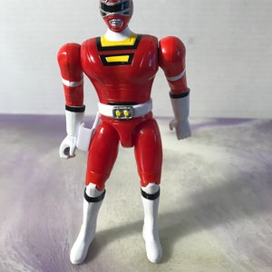 Figurine articulée Bandai Power Rangers In Space 1997 vintage, Ranger rouge, 4 1/2 pouces