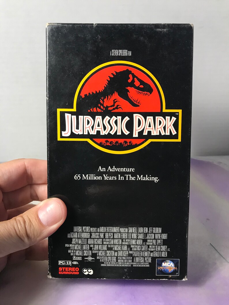 Vintage Jurassic Park Original Motion Picture VHS Cassette Etsy