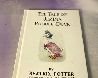Vintage The Tale of Jemima Puddle-Duck - By Beatrix Potter - Children's Story Hardcover Book - Vintage Peter Rabbit Nostalgia