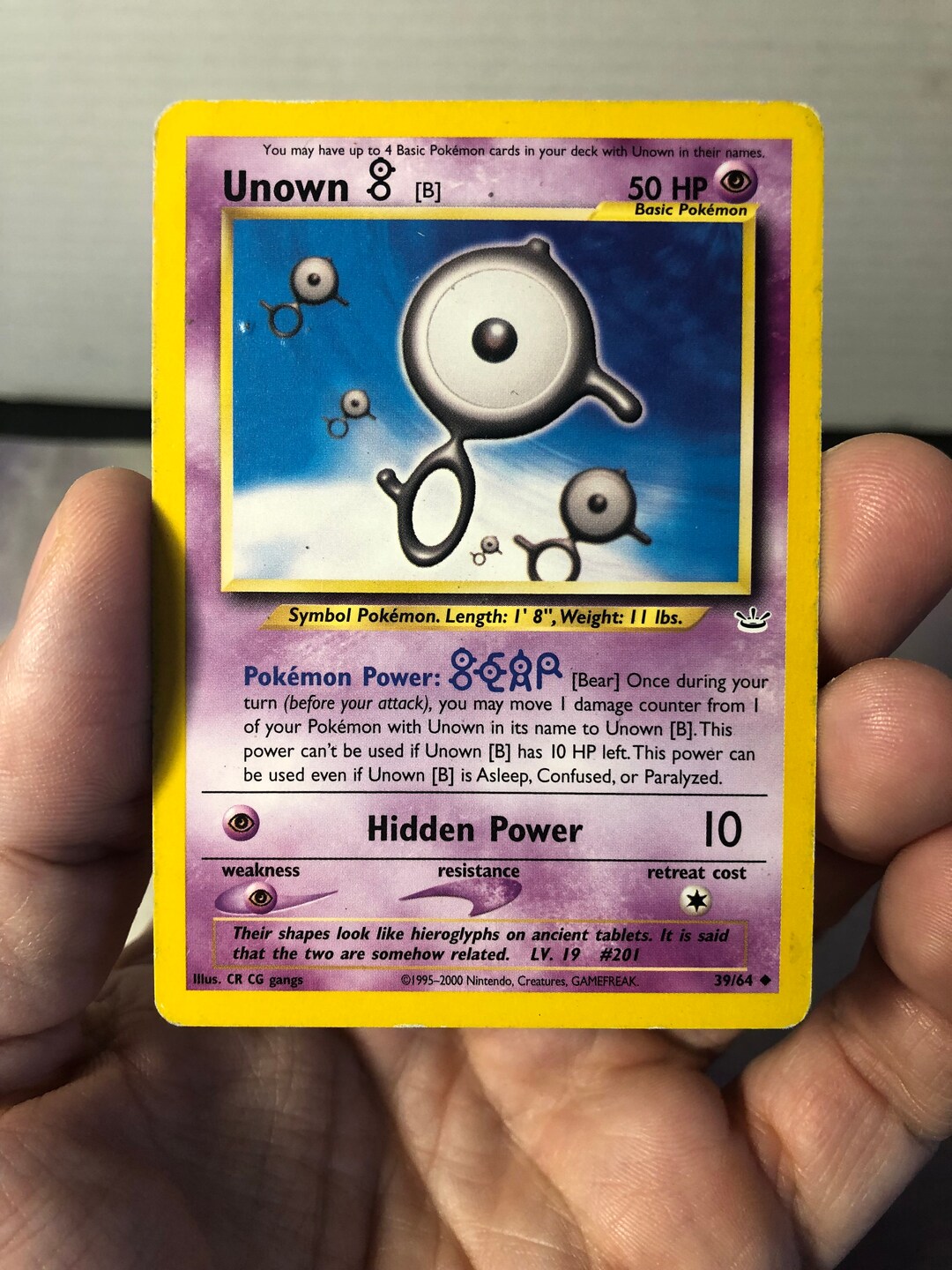 unown pokemon card 1995 Unown S - 87/105 Non-Holo