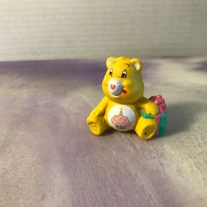 Vintage PVC Care Bears Figure Sunshine Bear Vintage Cake Topper! Used Played With Figure