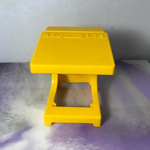 Vintage 1990&#39;s Used Playskool Yellow Dollhouse Desk - Toddler Tyke Accessory  - Opens!