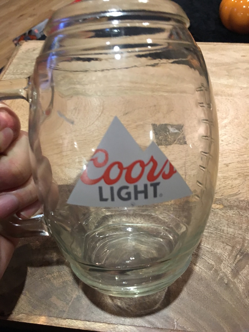 Vintage Coors Light Football Shaped Beer Glass Rare Vintage Etsy