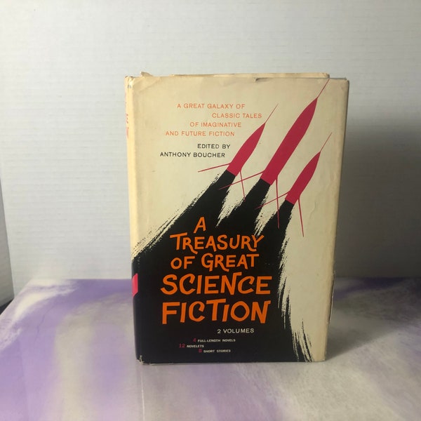Vintage 1959 Rare A Treasury of Great Science Fiction Hardcover Book Edited By Anthony Boucher - Awesome Sci Fi Item / Book