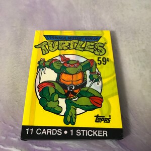 Vintage - GLOEDNIEUW - 1989 TMNT - Teenage Mutant Ninja Turtles Trading Cards Pack - Awesome 80s / 90s Nostalgia!