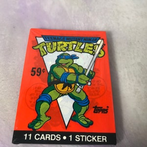 Vintage - GLOEDNIEUW - 1989 TMNT - Teenage Mutant Ninja Turtles Trading Cards Pack - Awesome 80s / 90s Nostalgia!