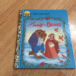 a Little Golden Book 1991 Disney&#39;s BEAUTY and the BEAST original book Vintage Disney Nostalgia