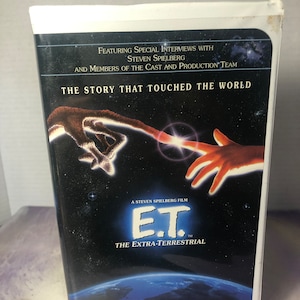 Vintage E.T.  - Vhs Tape 1980's Stephen Spielberg Home Video Clamshell - 80's Nostalgia