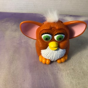 Vintage 90&#39;s Mcdonalds Orange and White Furby Toy - Rare Vintage Mcdonalds Furby Happy Meal Toy
