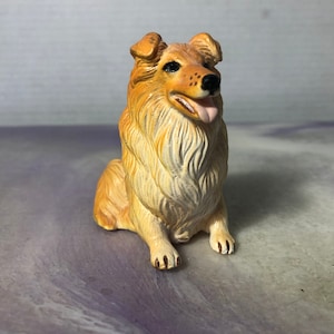 Vintage 1988 New Ray Novelty Toy Company - Plastic Dog Figure / Figurine Toy / Cake Topper - Super Cute