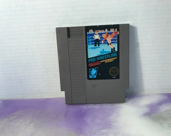 Vintage Pro Wrestling -  NES Nintendo 100% Authentic Game Cart - Rare Fun Vintage Game Nintendo 80s