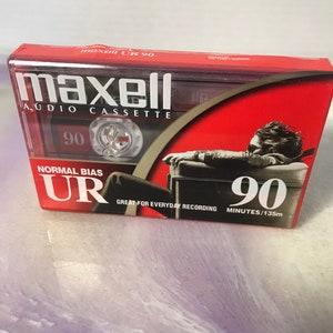 Cassete em branco Maxwell UR90 vintage 90 minutos ... - Fita cassete - 80's 90's Nostalgia SEALED