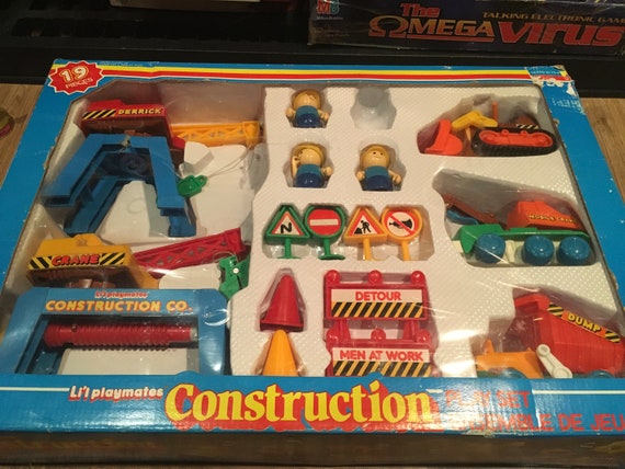 Vintage 90 s Fisher Price Styled Little Playmates Construction Set Little Playmates Figures in Boxtyco Vintage Kids Toys Figures Etsy Australia