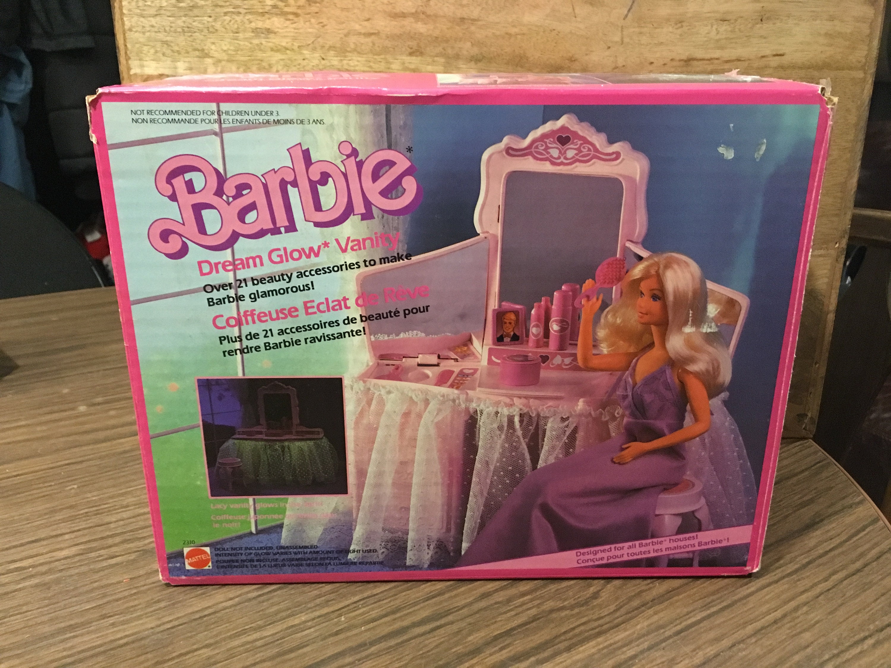 Vintage 1985 Barbie Dream Glow Vanity Near Complete in - Etsy