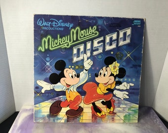 Vintage Album Record Walt Disney - Mickey Mouse Disco Album - Rare Vintage 1980's Album Vinyl LP