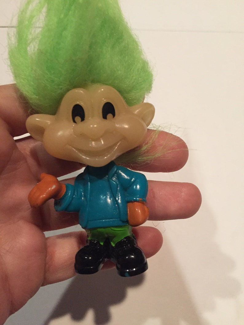Vintage Burger King Glow in the Dark Trolls Figure 90/'s Nostalgia Figure Green Hair Glow in the Dark Troll