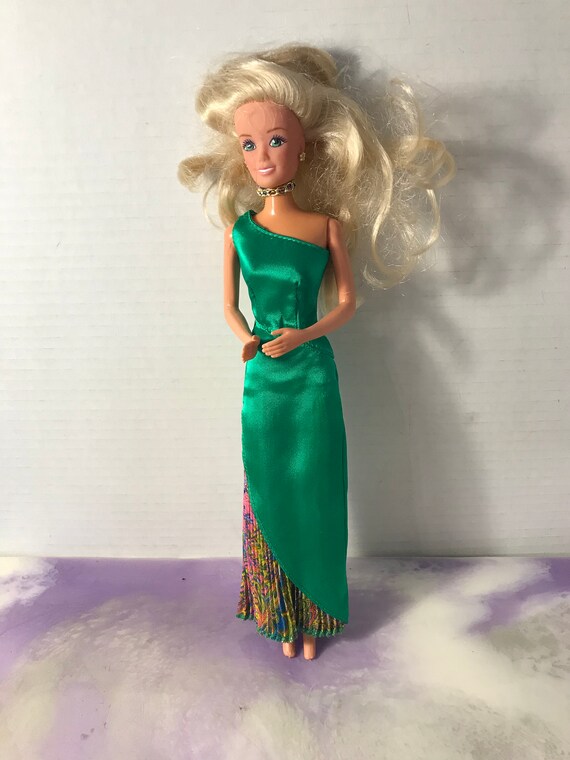 Vintage barbie green dress sales