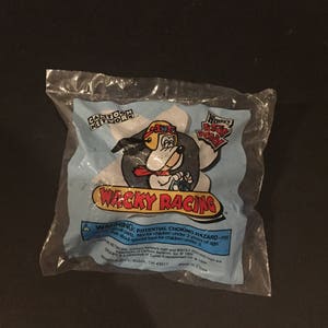 Vintage Rare WACKY RACING / Cartoon Network - 90&#39;s Wendy&#39;s Kid Meal Toy - New In Package Lot 2