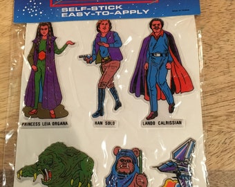 Vintage Star Wars Return of the Jedi Puffy Stickers Leia / Ewok ROTJ 1983 - New In Package - Vintage Star Wars Nostalgia! Super Cool