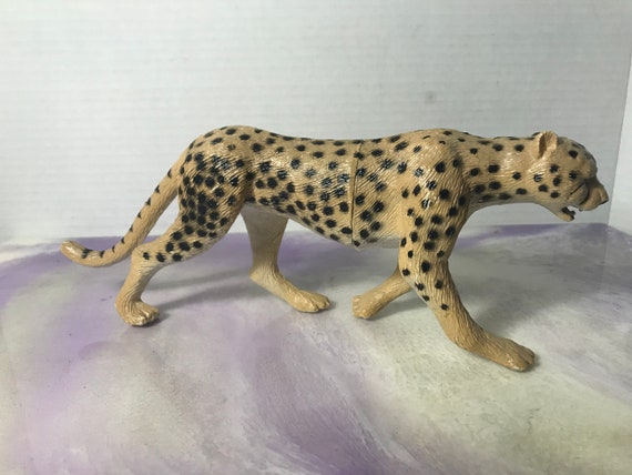 Vintage Animal Toy AAA Toys Rubber Cheetah Rare Vintage Plastic
