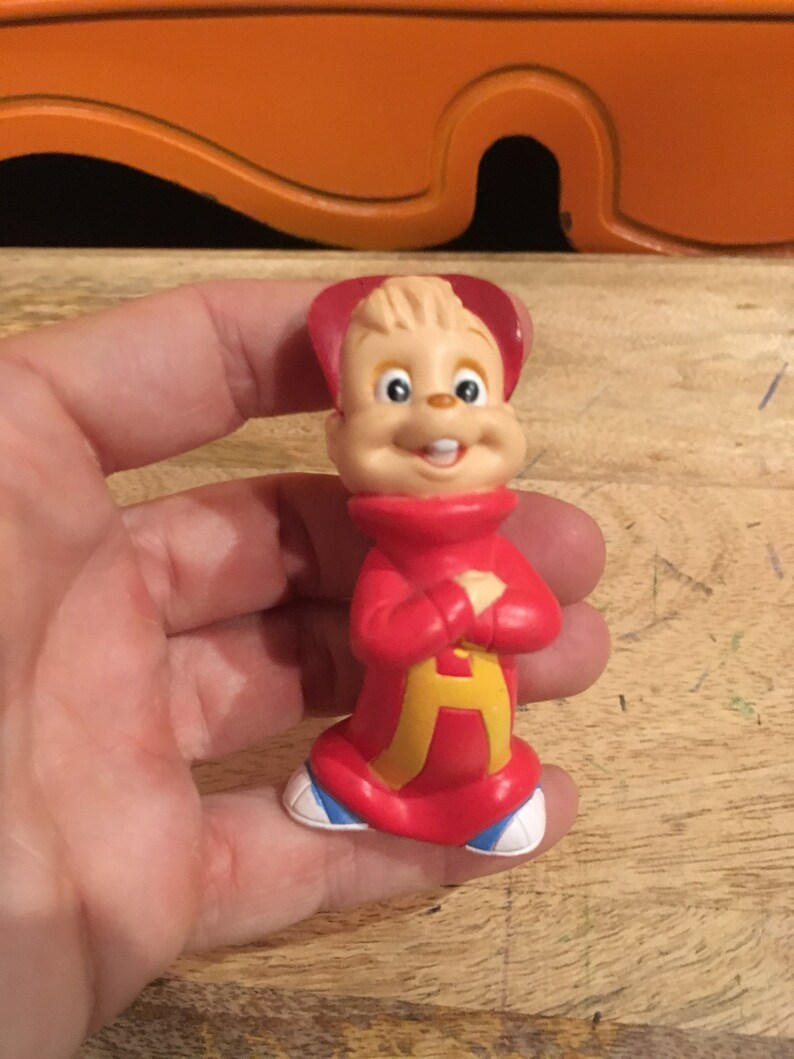 Vintage Alvin and the Chipmunks 1991 Figure ToyCake Topper Alvin the Chipmunk Figure Lot 2