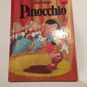 Série Clássica de Walt Disney Pinóquio (HC 1995) Livro Infantil Ilustrado