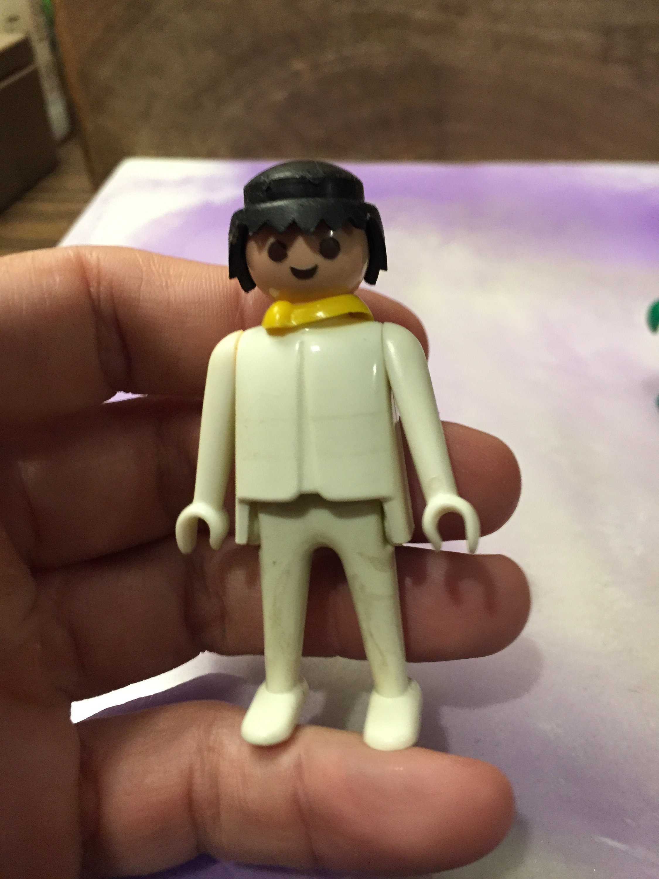 PLAYMOBIL HOMME VINTAGE Blanc Casquette Geobra Moule 1974 (Ne Tient Pas PLAYMOBIL HOMME VINTAGE Blanc Casquette Geobra Moule 1974 (Ne Tient Pas