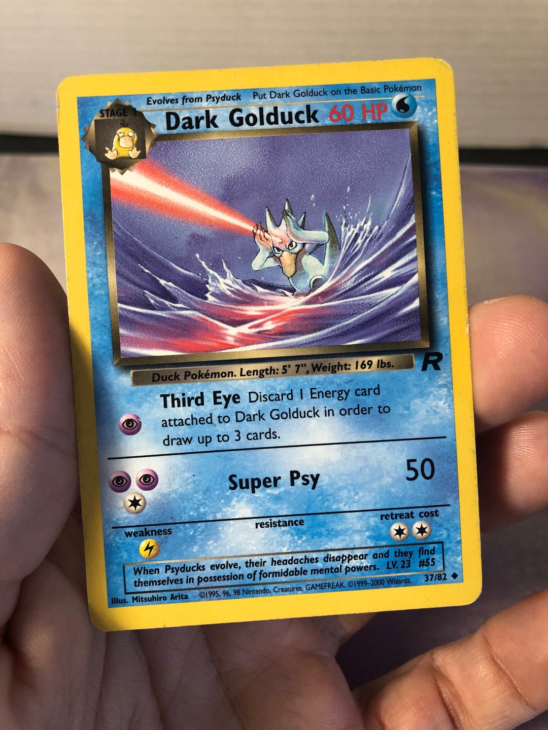 Vintage Pokemon Trading Card Game 1999 Dark Golduck 37/82 | Team Rocket  Returns | Rare NON-HOLO |pokemon WOTC - Used Played With - Etsy