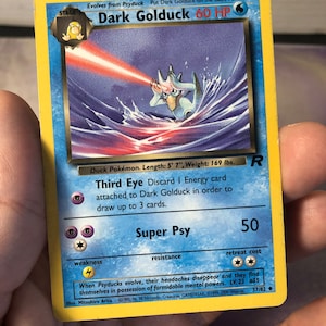Vintage Pokemon Trading Card Game 1999 Dark Golduck 37/82 / Team Rocket Returns / Raro NON-HOLO / Pokemon WOTC - Usato Giocato con