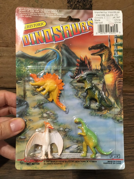ヴィンテージ 1997 マンリートイズ 先史時代の恐竜 PVC 恐竜