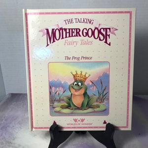 Vintage Worlds of Wonder Talking Mother Goose 1986- Hardcover Book - The Frog Prince - - Rare Vintage