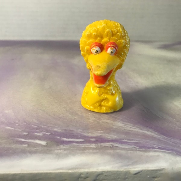 Vintage Plastic PVC Sesame Street Figure 1960's 70's Sesame Street BIG BIRD Figurine / Cake Topper