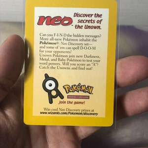 Vintage Pokemon Trading Card Game Neo Discovery- Promo Card Rare NON-HOLO / Pokemon WOTC - Usato Giocato Con