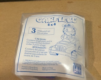 Vintage 1980's Garfield 4x4 PVC Figure Brand New Sealed! Nostalgia MCDONALD'S Vintage Happy Meal Toy Rare Nostalgia Lot 2