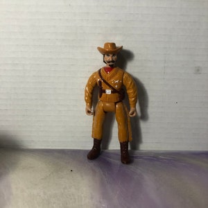 Vintage 1980&#39;s Made in China Wild West Cowboy Figure / Cake Topper - Awesome Vintage 80&#39;s Cowboy Nostalgia Figure