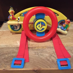 Vintage TYCO Sesame Street Productions - Jim Henson - Steering Wheel Children&#39;s Learning Toy - Vintage Sesame Street Nostalgia