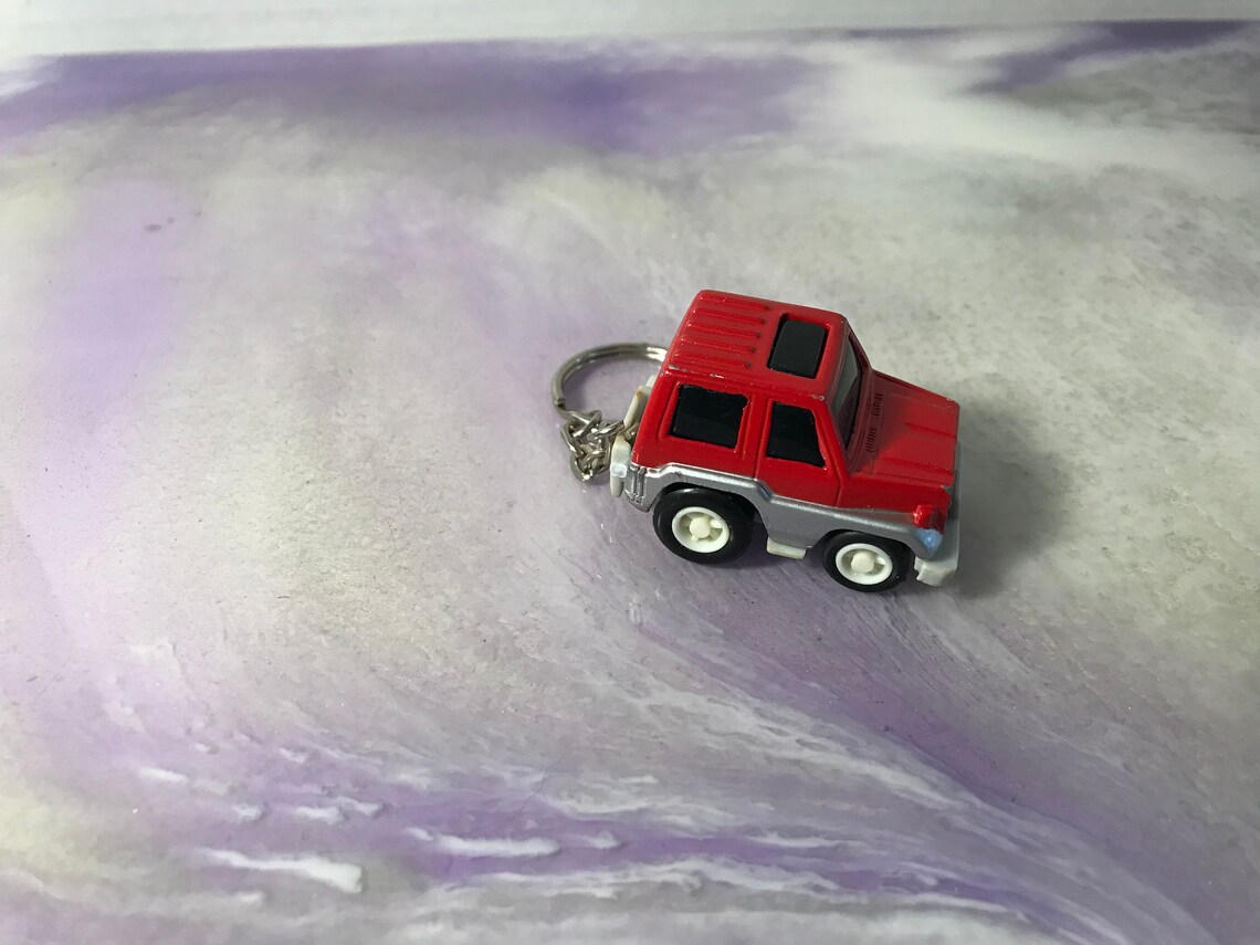Vintage Red Die Cast Car Keychain Toy Accessory - Cool Vintage 1990's ...